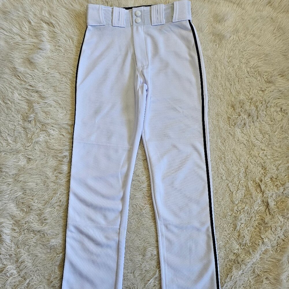 Easton Youth White/Navy Trim Rival Riped Baseball Pants  Youth-S